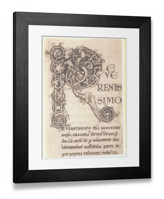 Framed Print : Example of Merovingian Script Framed Print : Example of Merovingian Script