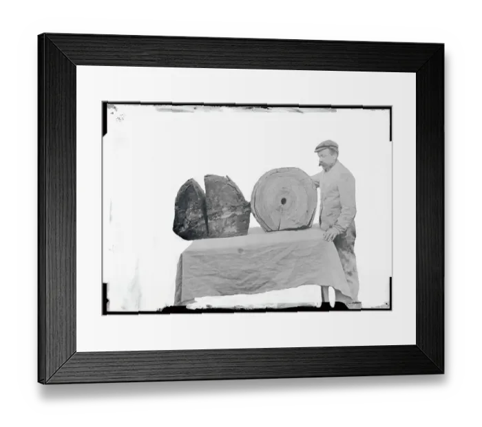 Framed Print : Man With Crude Rubber Framed Print : Man With Crude Rubber
