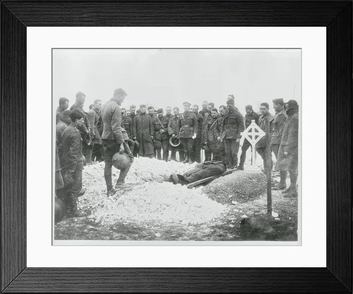 Framed Print : Officers Attending Burial Framed Print : Officers Attending Burial