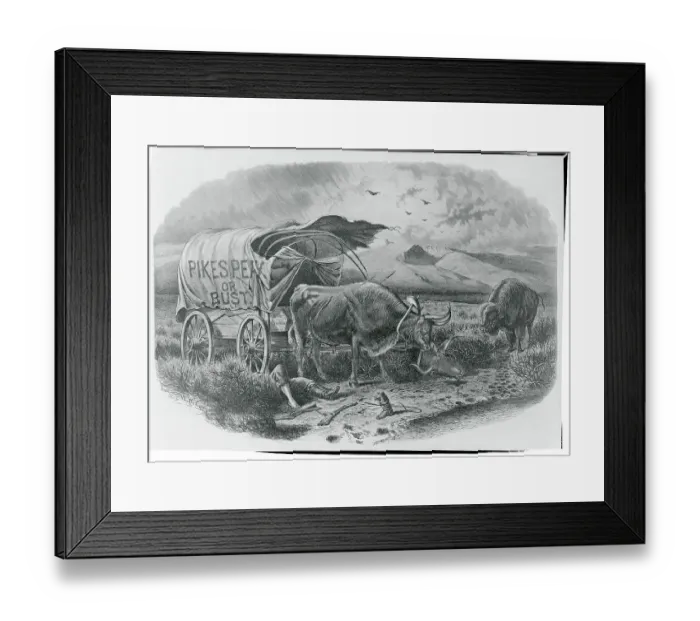 Framed Print : Gold Rush Prospector Dying on Plains Framed Print : Gold Rush Prospector Dying on Plains