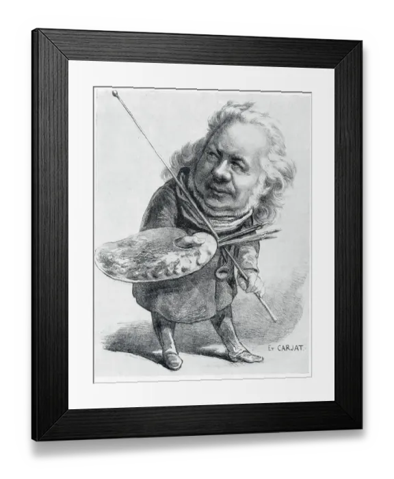 Framed Print : Caricature of Honore Daumier Framed Print : Caricature of Honore Daumier