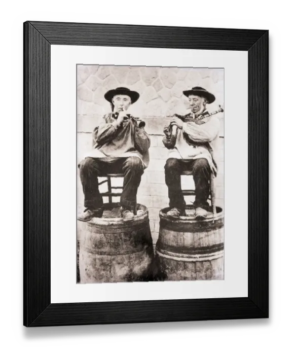 Framed Print : Men In Smocks Play Horn Framed Print : Men In Smocks Play Horn