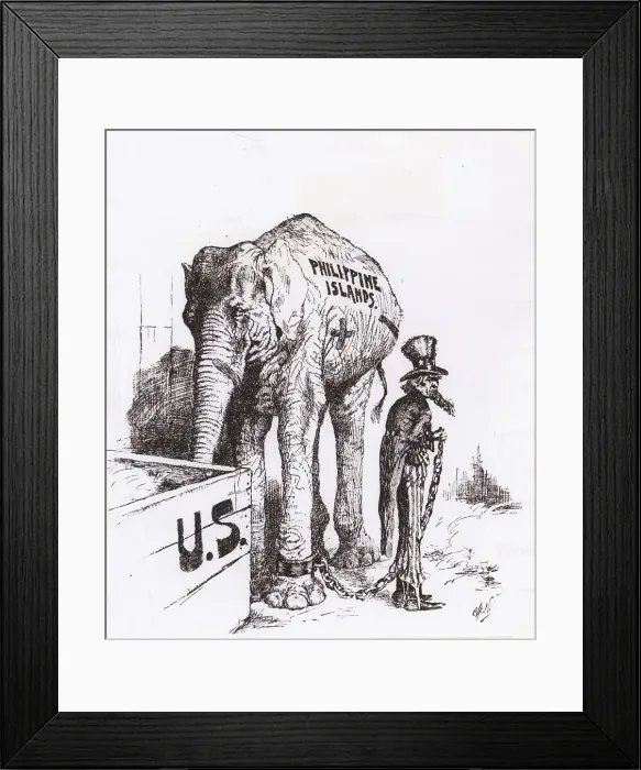 Framed Print : Portrait of a Political Elephant Framed Print : Portrait of a Political Elephant