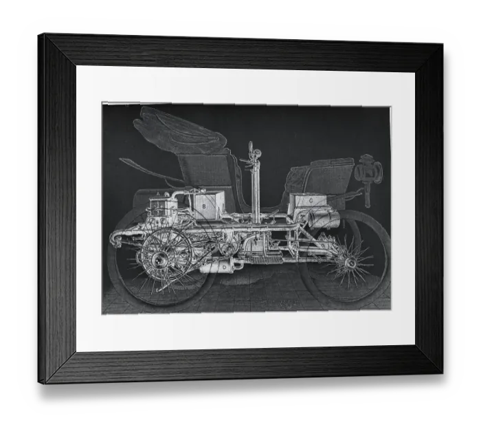 Framed Print : Detailed Profile of Rochet Automobile