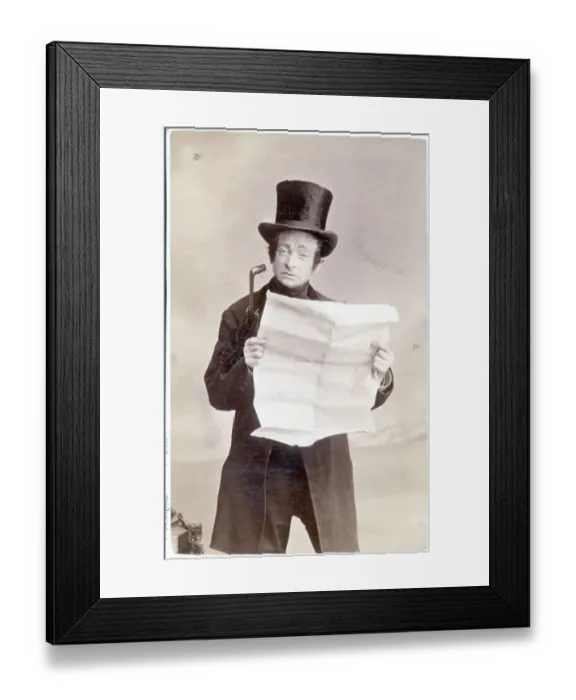 Framed Print : Man With Top Hat Lost And Perplexed Framed Print : Man With Top Hat Lost And Perplexed