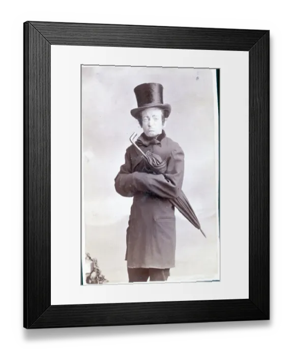 Framed Print : Perplexed Man In Top Hat Framed Print : Perplexed Man In Top Hat