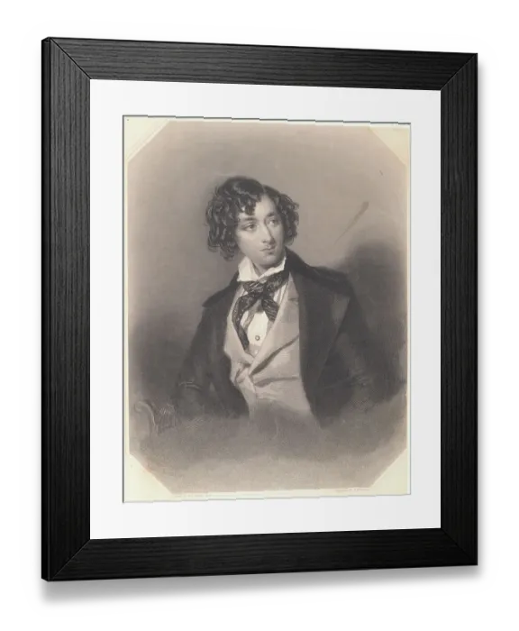Framed Print : Young Benjamin Disraeli