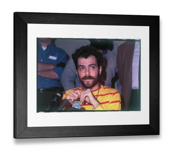 Framed Print : Activist Jerry Rubin at Microphones Framed Print : Activist Jerry Rubin at Microphones