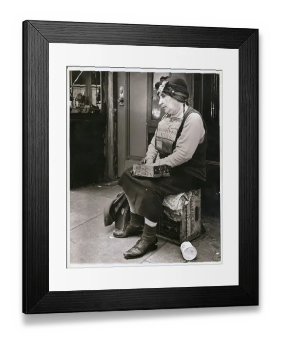 Framed Print : Portrait of Woman Beggar Framed Print : Portrait of Woman Beggar