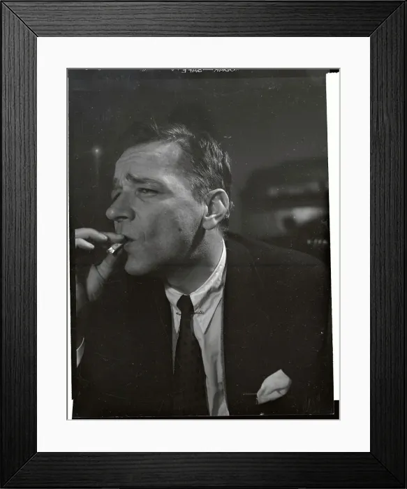 Framed Print : Walter Evans Smoking a Cigarette