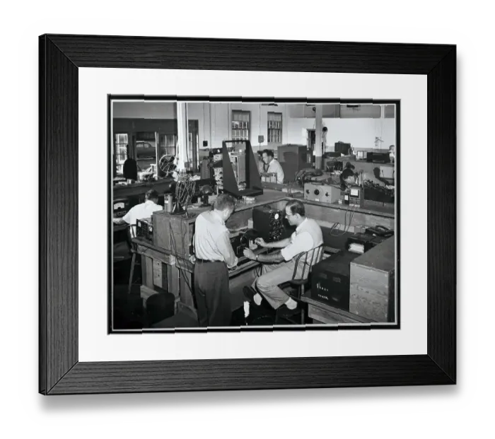 Framed Print : Scientists Working in Laboratory