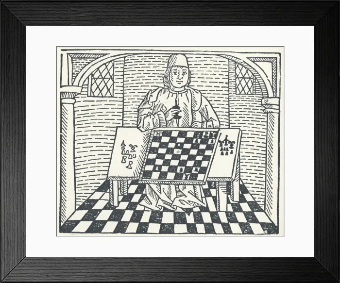 Framed Print : Man Playing Chess Framed Print : Man Playing Chess