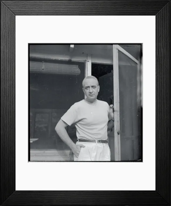 Framed Print : Lionel Trilling Standing in Doorway Framed Print : Lionel Trilling Standing in Doorway