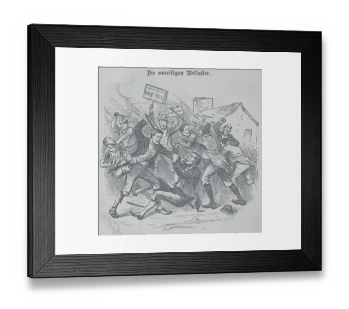 Framed Print : Irishmen Fighting Over the Question of Home Rule Framed Print : Irishmen Fighting Over the Question of Home Rule