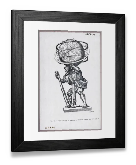 Framed Print : Atlas Carrying the Heavens on his Shoulders Framed Print : Atlas Carrying the Heavens on his Shoulders