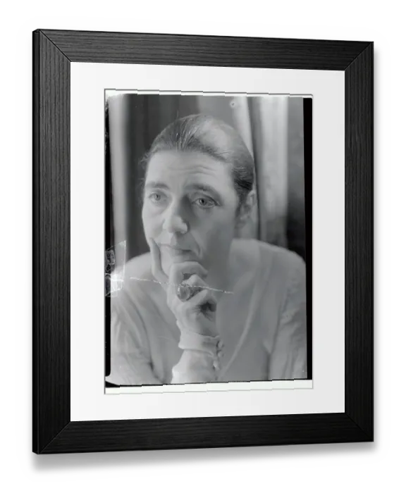 Framed Print : Fannie Hurst with Hand on Chin Framed Print : Fannie Hurst with Hand on Chin