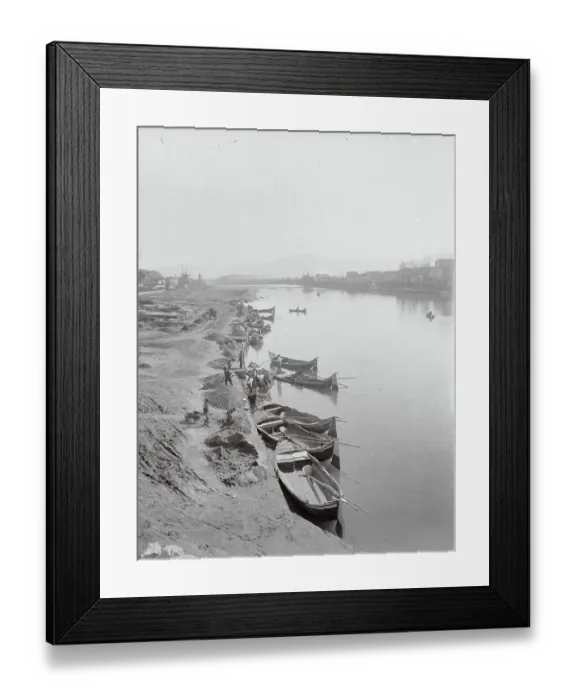 Framed Print : Arno River Sand Dredgers Framed Print : Arno River Sand Dredgers