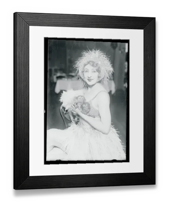 Framed Print : Mrs. Park Benjamin Holding Monkeys Framed Print : Mrs. Park Benjamin Holding Monkeys