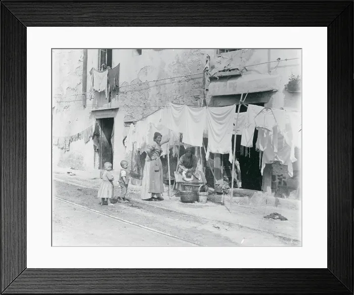 Framed Print : View of Homemakers During Washday Framed Print : View of Homemakers During Washday
