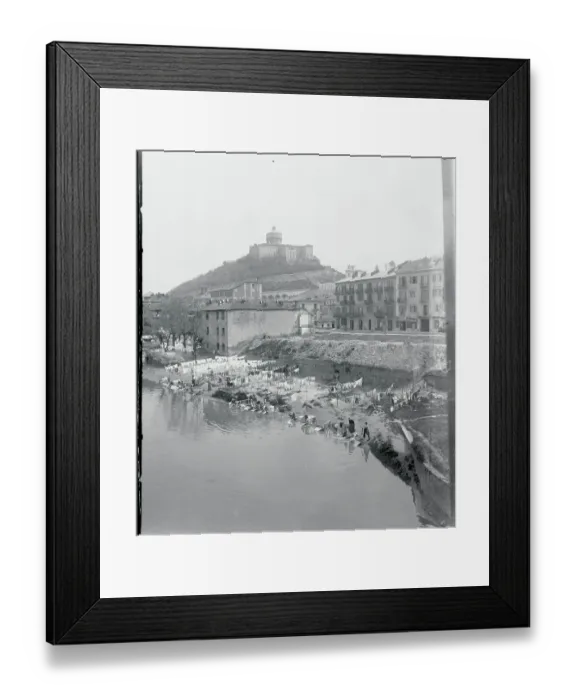 Framed Print : View of River Settlement of Turin Framed Print : View of River Settlement of Turin