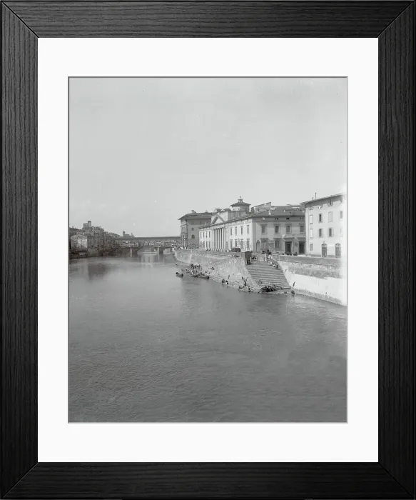 Framed Print : Looking Down Arno River from Ponte Alle Grazie Framed Print : Looking Down Arno River from Ponte Alle Grazie