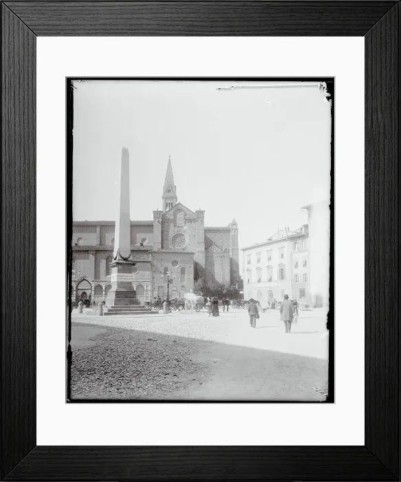 Framed Print : Exterior View of Church With Pedestrians Framed Print : Exterior View of Church With Pedestrians