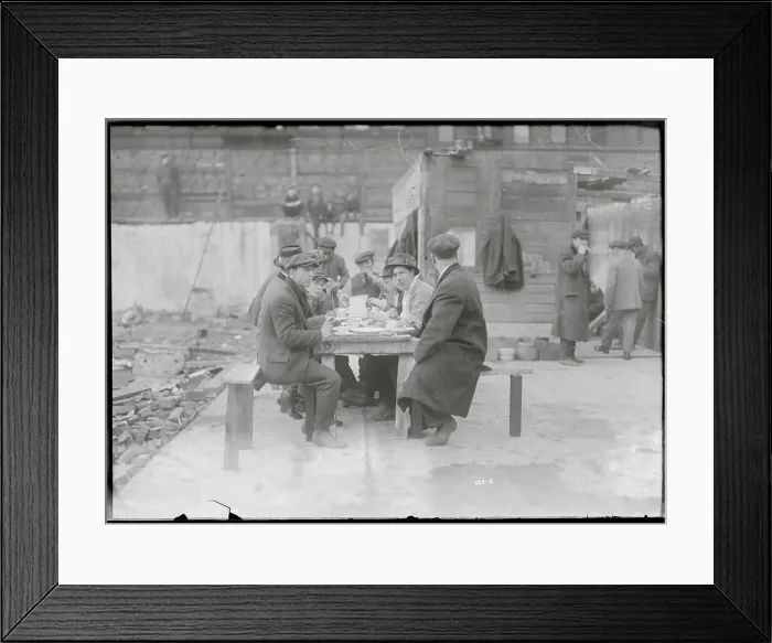 Framed Print : Hoboes Eating A Meal Framed Print : Hoboes Eating A Meal