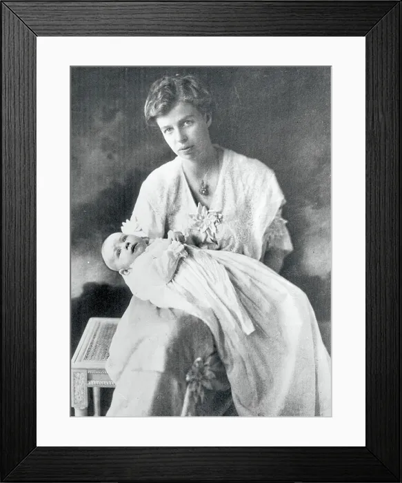 Framed Print : Eleanor Roosevelt Holding Son John Framed Print : Eleanor Roosevelt Holding Son John