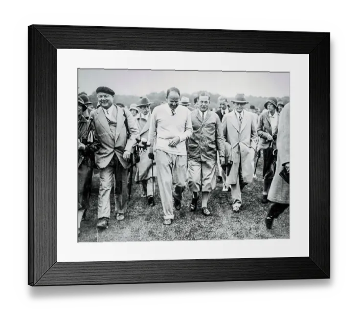 Framed Print : Bobby Jones Walking with Colleagues Framed Print : Bobby Jones Walking with Colleagues