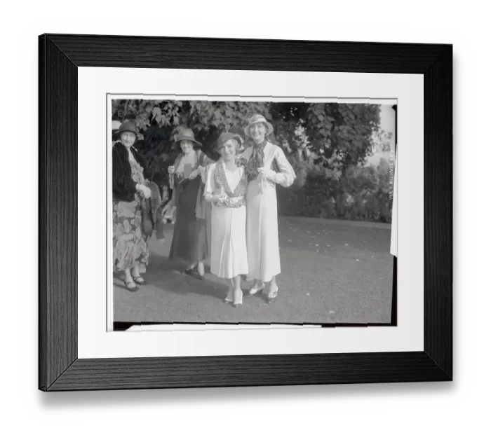 Framed Print : Mary Pickford and Hedda Hopper Standing on Lawn Framed Print : Mary Pickford and Hedda Hopper Standing on Lawn