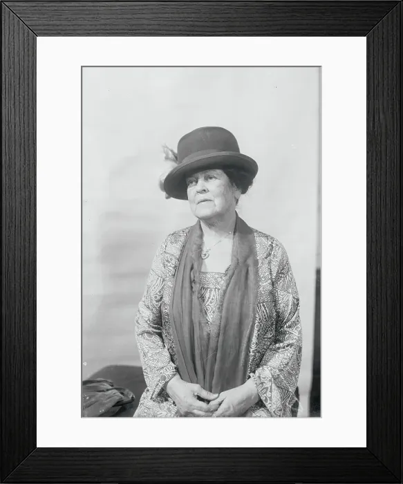 Framed Print : Alva Vanderbilt Posing In Hat Framed Print : Alva Vanderbilt Posing In Hat