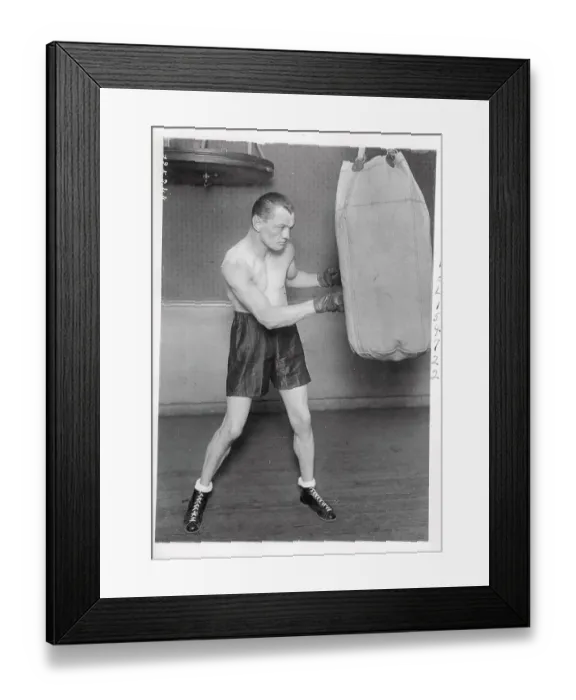 Framed Print : Eugene Criqui Hitting Punching Bag Framed Print : Eugene Criqui Hitting Punching Bag