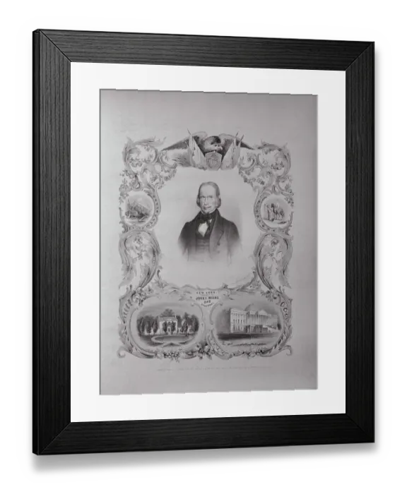 Framed Print : Printed Invitational for Campaigning Candidates Horatio Seymour and Francis Blair Framed Print : Printed Invitational for Campaigning Candidates Horatio Seymour and Francis Blair