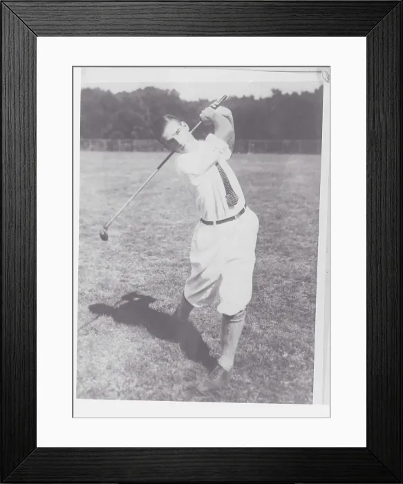 Framed Print : Harry Cooper Swinging Golf Club Framed Print : Harry Cooper Swinging Golf Club
