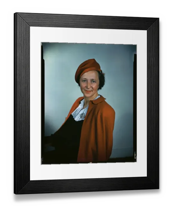 Framed Print : Woman Wearing Red Cloak and Hat Framed Print : Woman Wearing Red Cloak and Hat