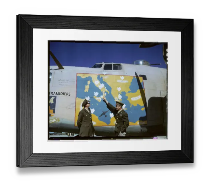 Framed Print : Officers Pointing to a Map Framed Print : Officers Pointing to a Map