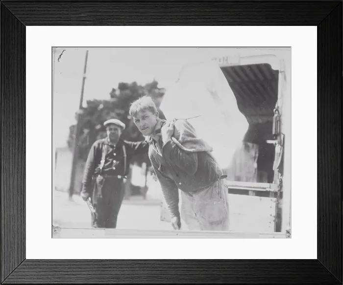 Framed Print : Adam Walsh Carrying Ice