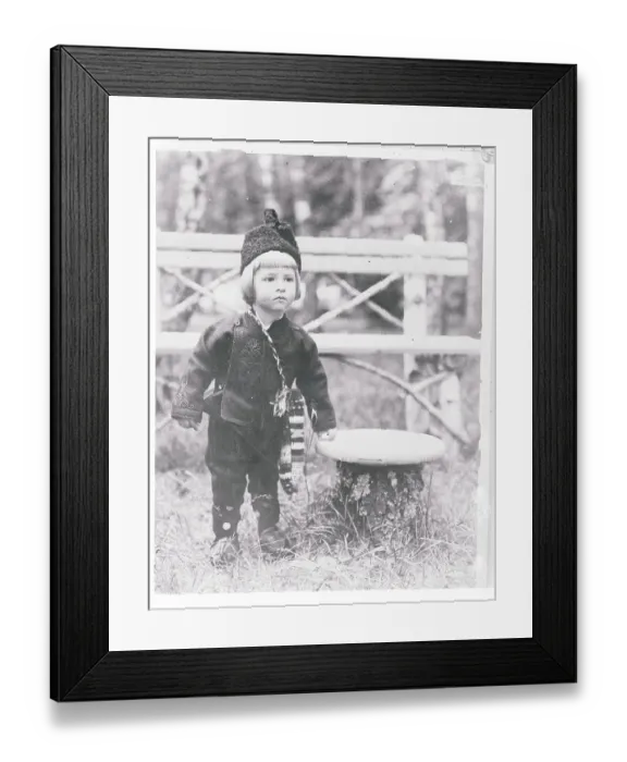 Framed Print : Crown Prince Peter Wearing National Costume