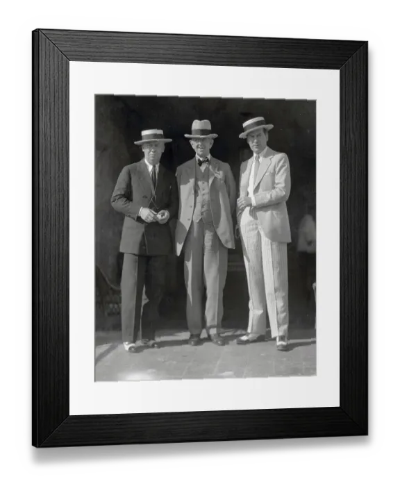 Framed Print : Joe Smoot with Charles Comiskey and Thomas Meighan Framed Print : Joe Smoot with Charles Comiskey and Thomas Meighan