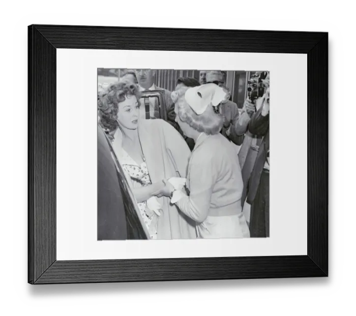 Framed Print : Susan Hayward Leaving Hospital Framed Print : Susan Hayward Leaving Hospital