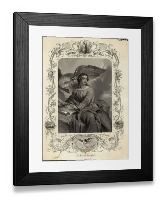 Framed Print : Illustrative Portrait of St. John The Evangelist Framed Print : Illustrative Portrait of St. John The Evangelist