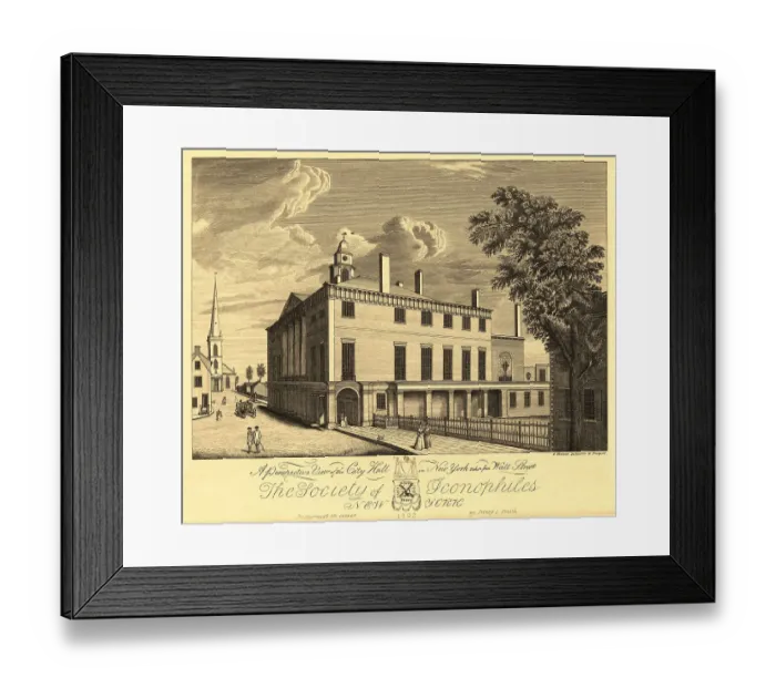 Framed Print : New York City Hall and Trinity Church Framed Print : New York City Hall and Trinity Church