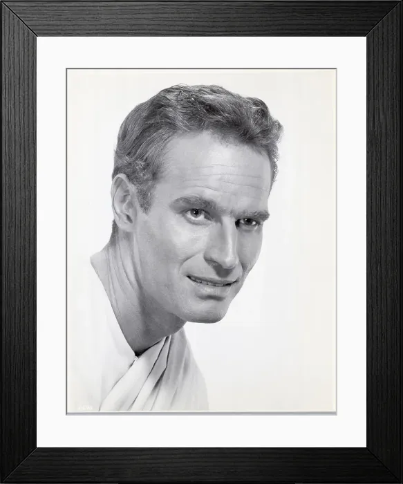 Framed Print : Actor Charlton Heston In A Toga Framed Print : Actor Charlton Heston In A Toga
