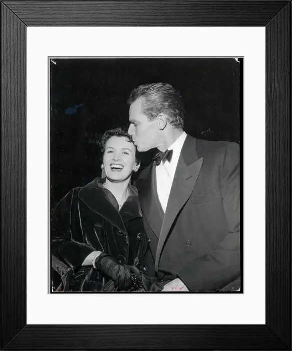 Framed Print : Actor Charlton Heston And Wife Lydia Framed Print : Actor Charlton Heston And Wife Lydia