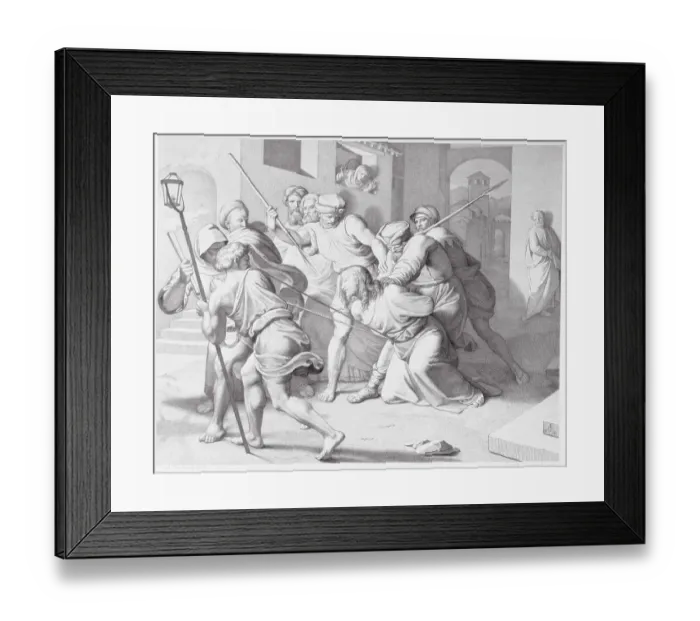 Framed Print : Men Dragging Jesus Framed Print : Men Dragging Jesus