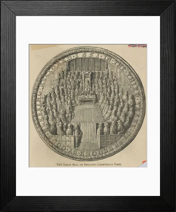 Framed Print : Cromwellian Great Seal of England