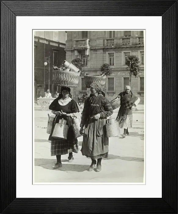 Framed Print : Italian Women Carrying Milk Framed Print : Italian Women Carrying Milk