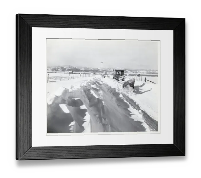 Framed Print : Snowplow Clearing Road in Minnesota Framed Print : Snowplow Clearing Road in Minnesota
