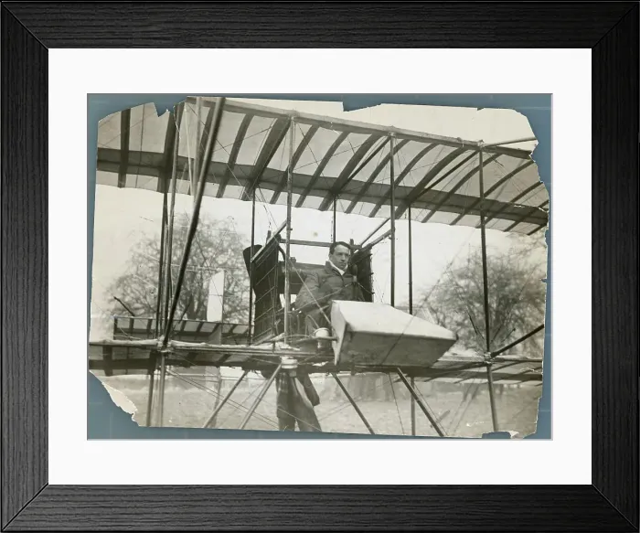 Framed Print : Sir Thomas Sopwith Posing in Plane Framed Print : Sir Thomas Sopwith Posing in Plane