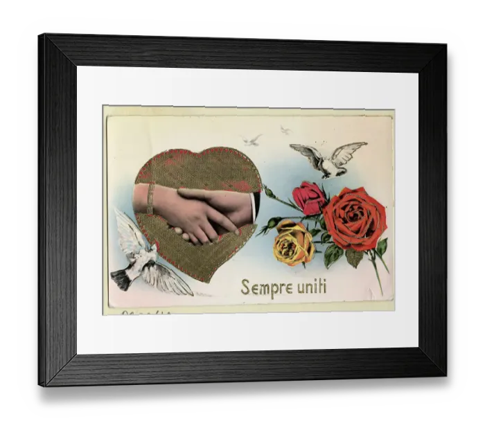 Framed Print : Italian Valentine'S Day Card Framed Print : Italian Valentine'S Day Card